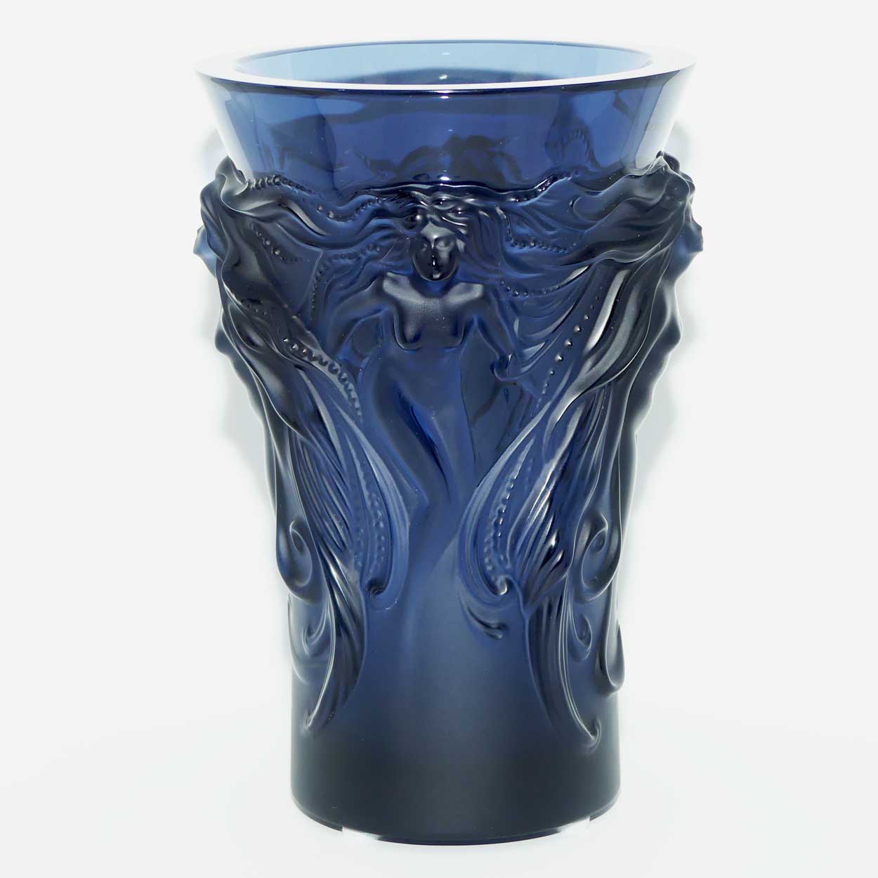 Lalique France Fantasia vase | Midnight Blue