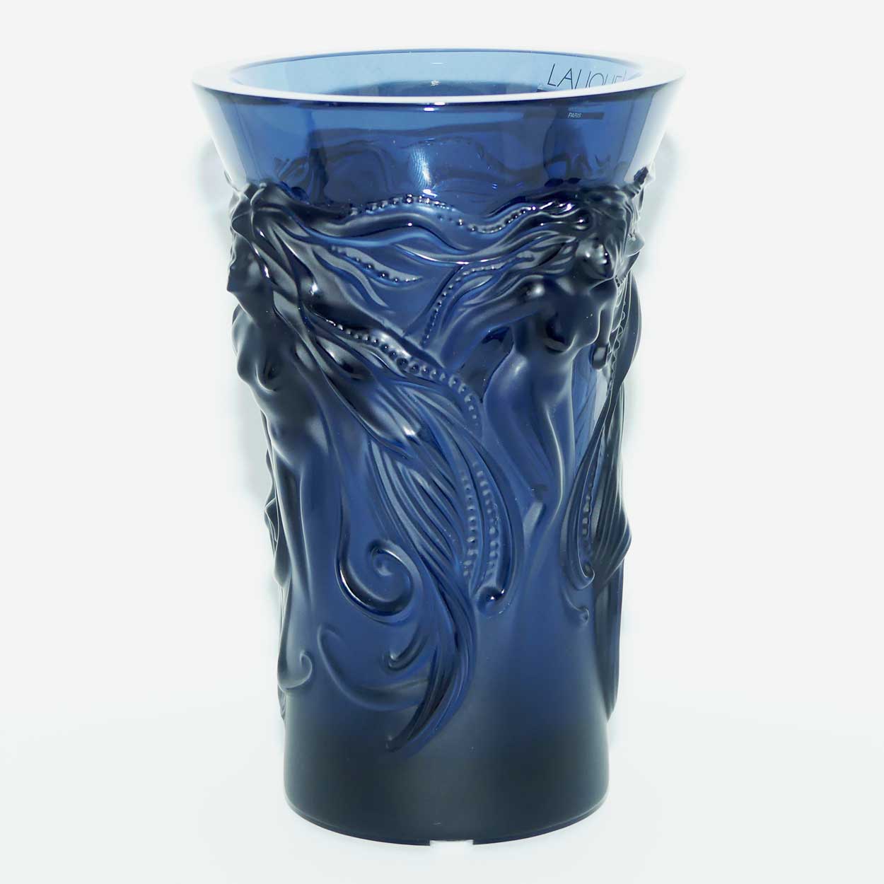 Lalique France Fantasia vase | Midnight Blue