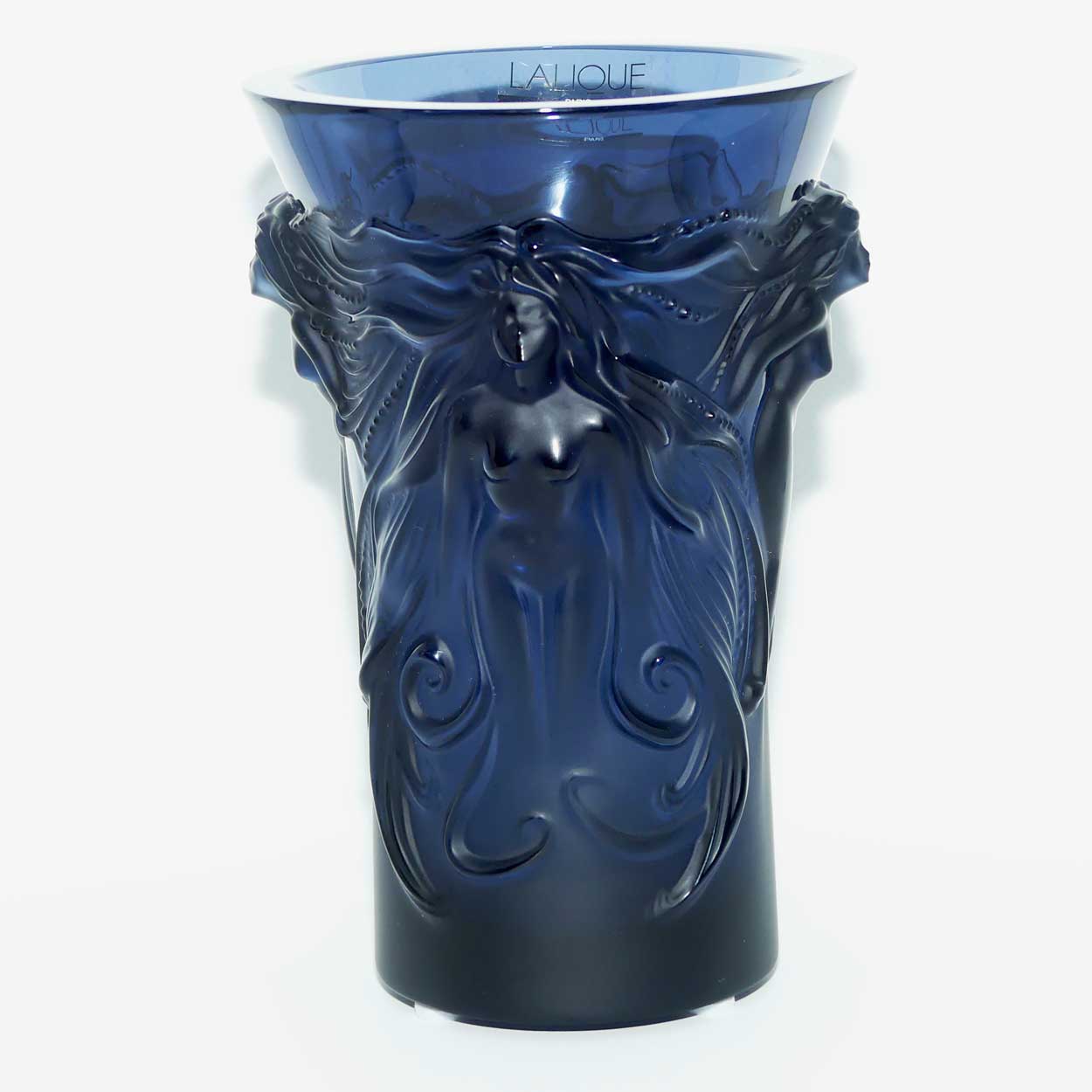 Lalique France Fantasia vase | Midnight Blue