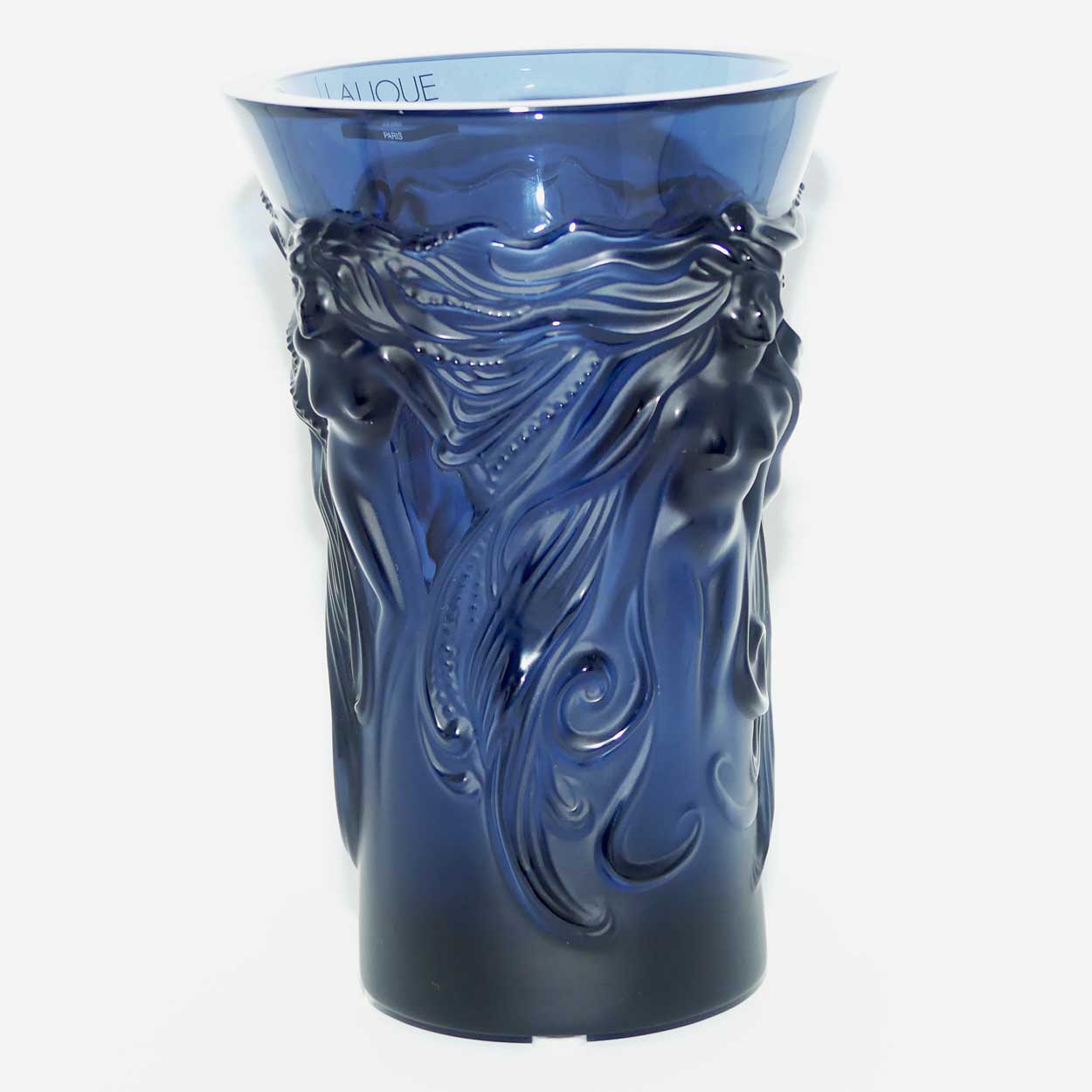 Lalique France Fantasia vase | Midnight Blue