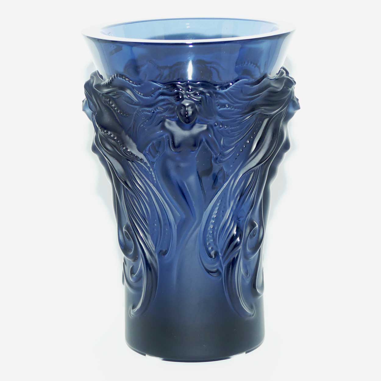 Lalique France Fantasia vase | Midnight Blue