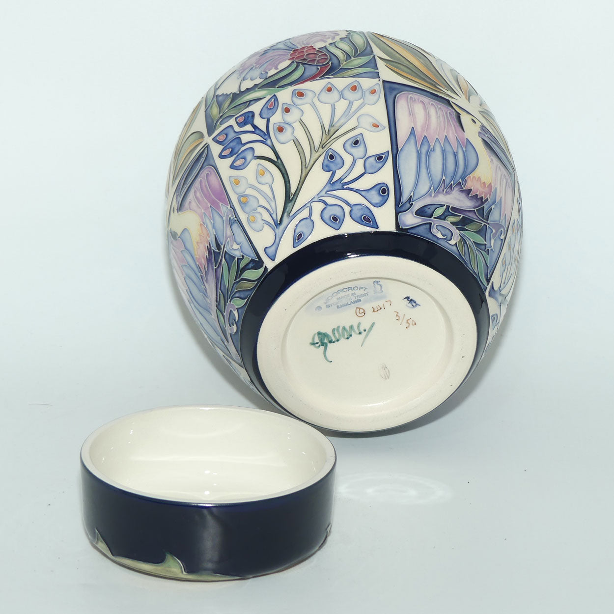 Moorcroft Fantastical Friends Blue 769/8 ginger jar | LE 3/50