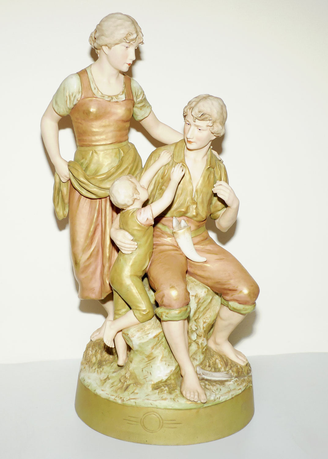 Royal Dux Bohemia Figure Group | 2125 | Farmer, Mother and Child