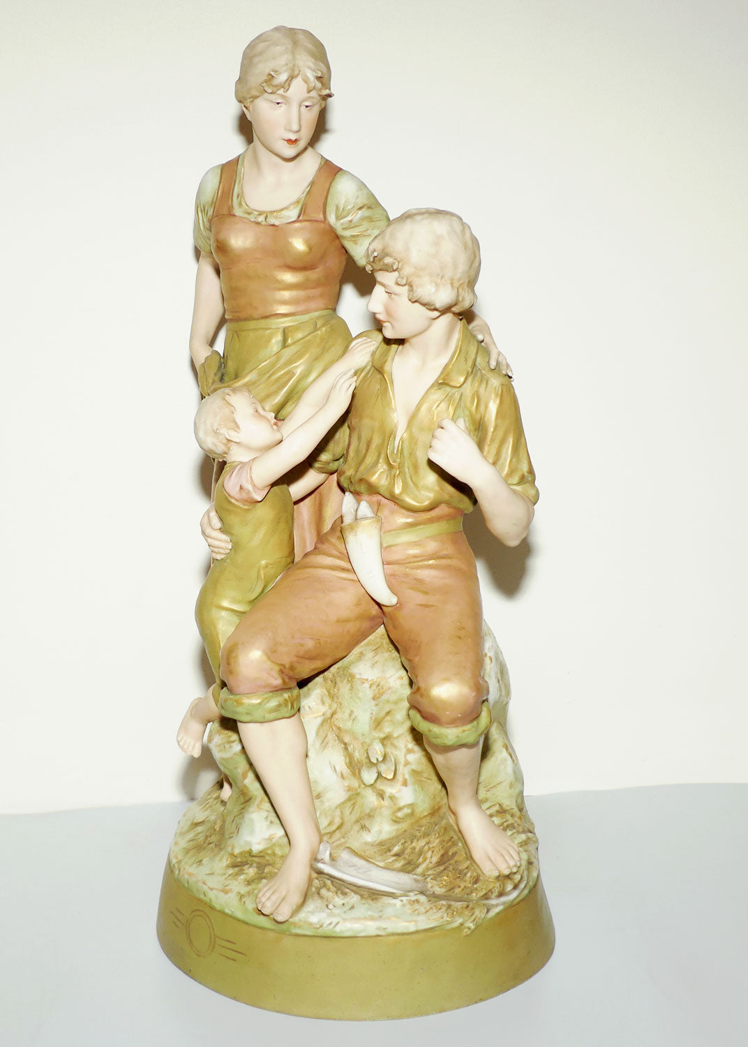 Royal Dux Bohemia Figure Group | 2125 | Farmer, Mother and Child