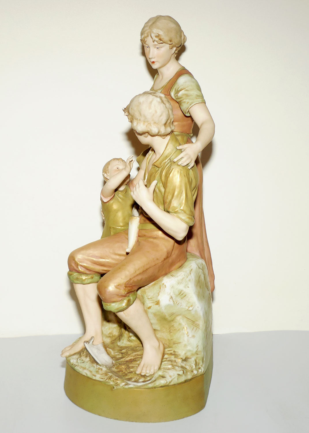 Royal Dux Bohemia Figure Group | 2125 | Farmer, Mother and Child