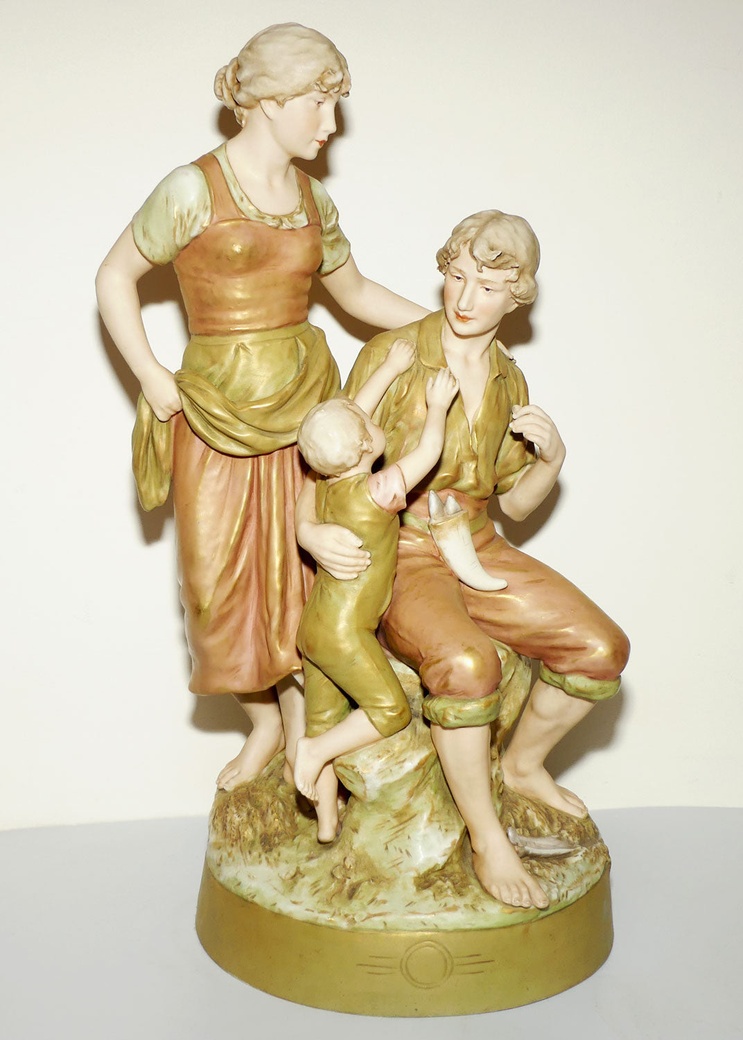 Royal Dux Bohemia Figure Group | 2125 | Farmer, Mother and Child