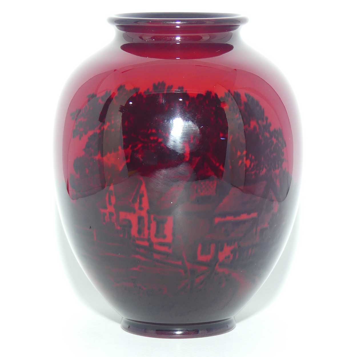 Royal Doulton Flambe small bulbous Farmhouse vase