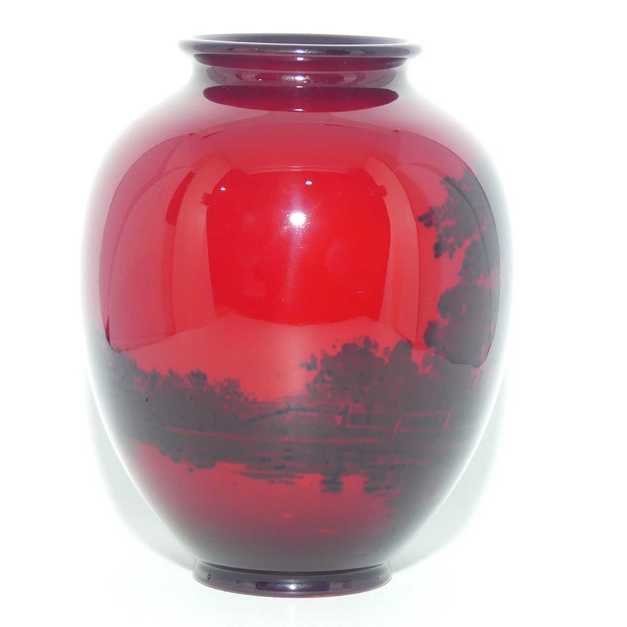 Royal Doulton Flambe small bulbous Farmhouse vase