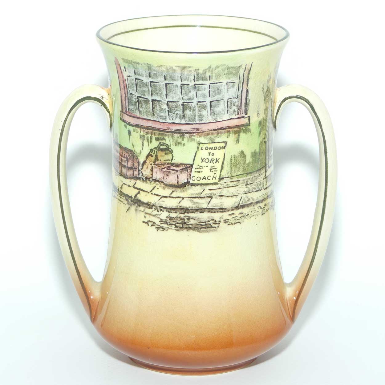 Royal Doulton Dickens Fat Boy twin handle vase D5175