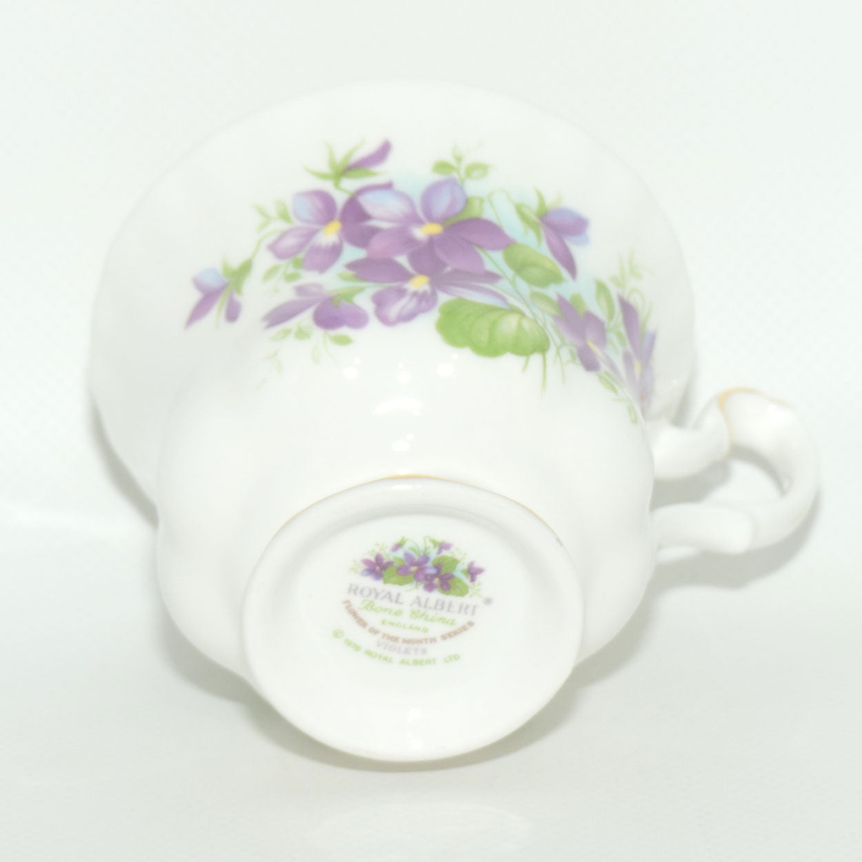 Royal Albert Bone China England | Flower of the Month series | #1 | February Violets trio | Boxed