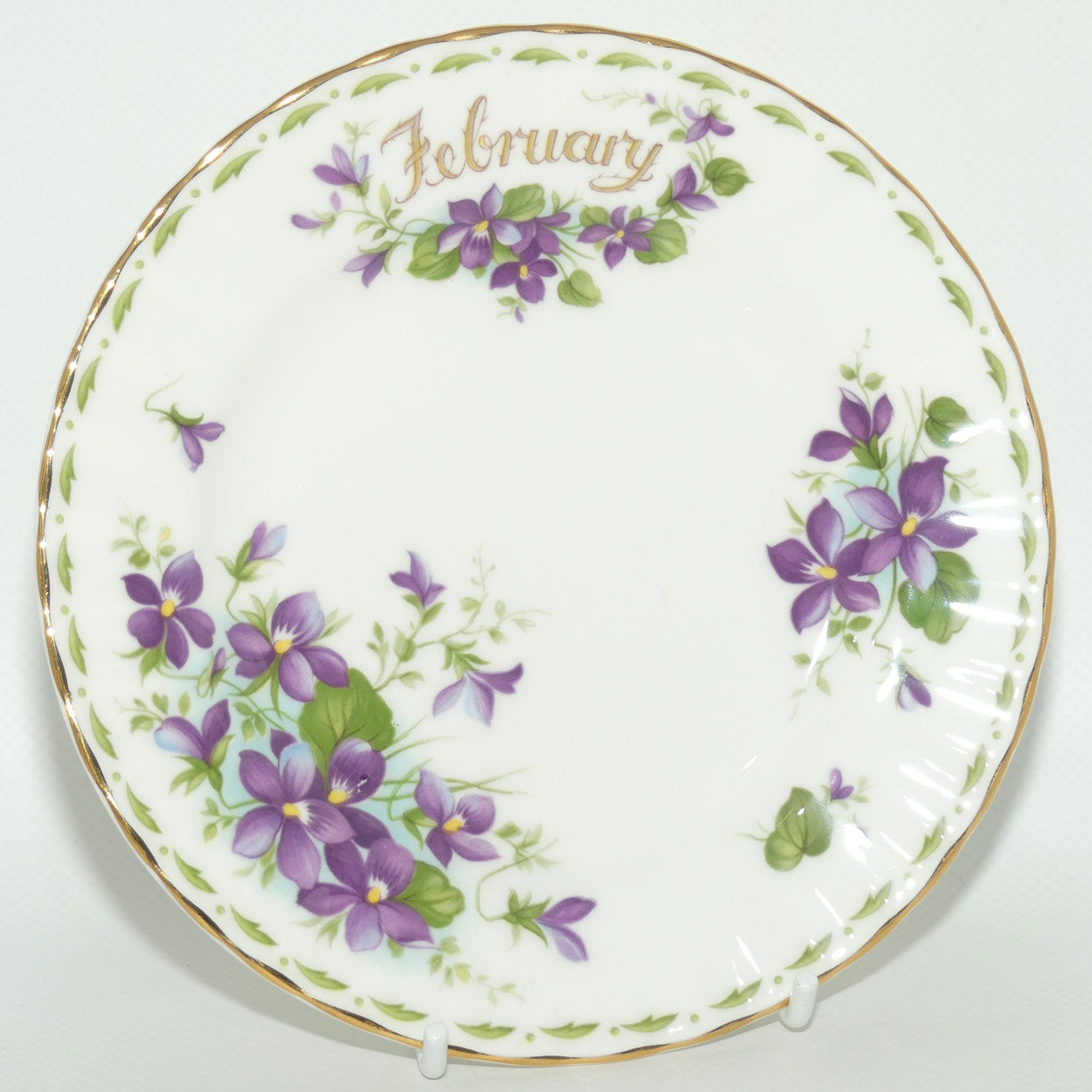 Royal Albert Bone China England | Flower of the Month series | #1 | February Violets trio | Boxed