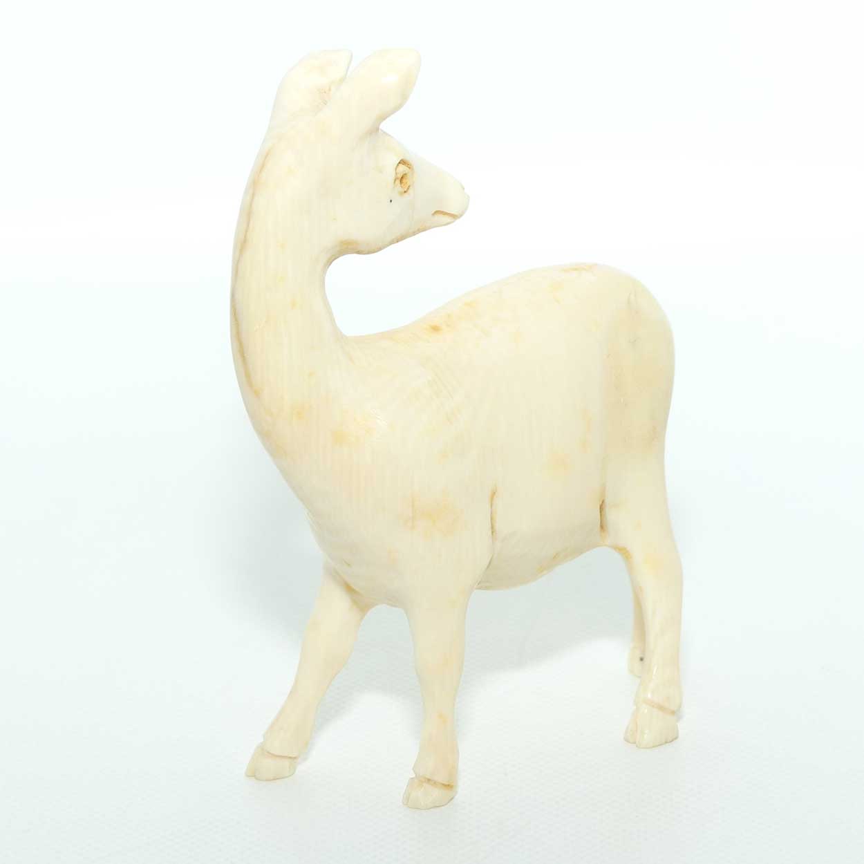 Carved Ivory Figure of a Female Goat