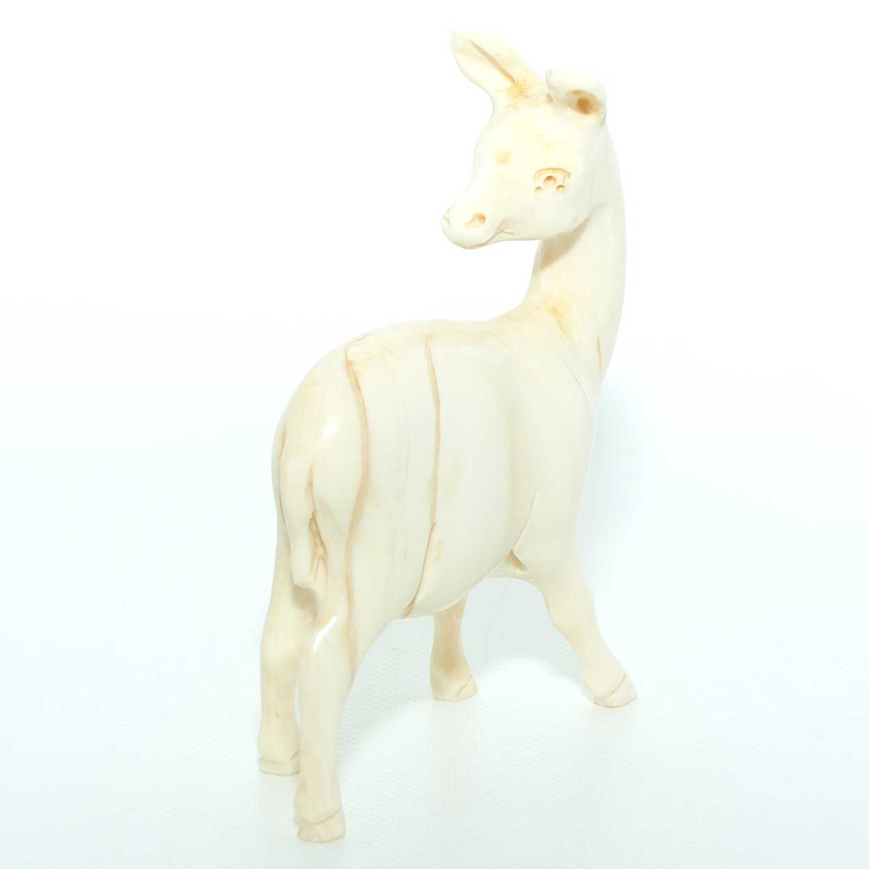 Carved Ivory Figure of a Female Goat