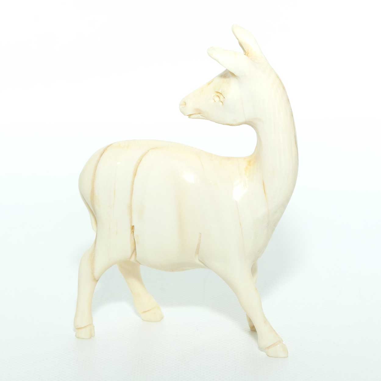 Carved Ivory Figure of a Female Goat