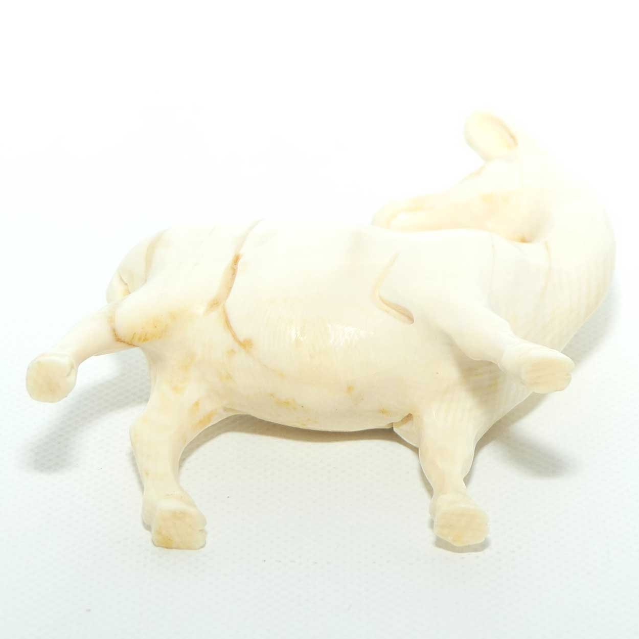 Carved Ivory Figure of a Female Goat