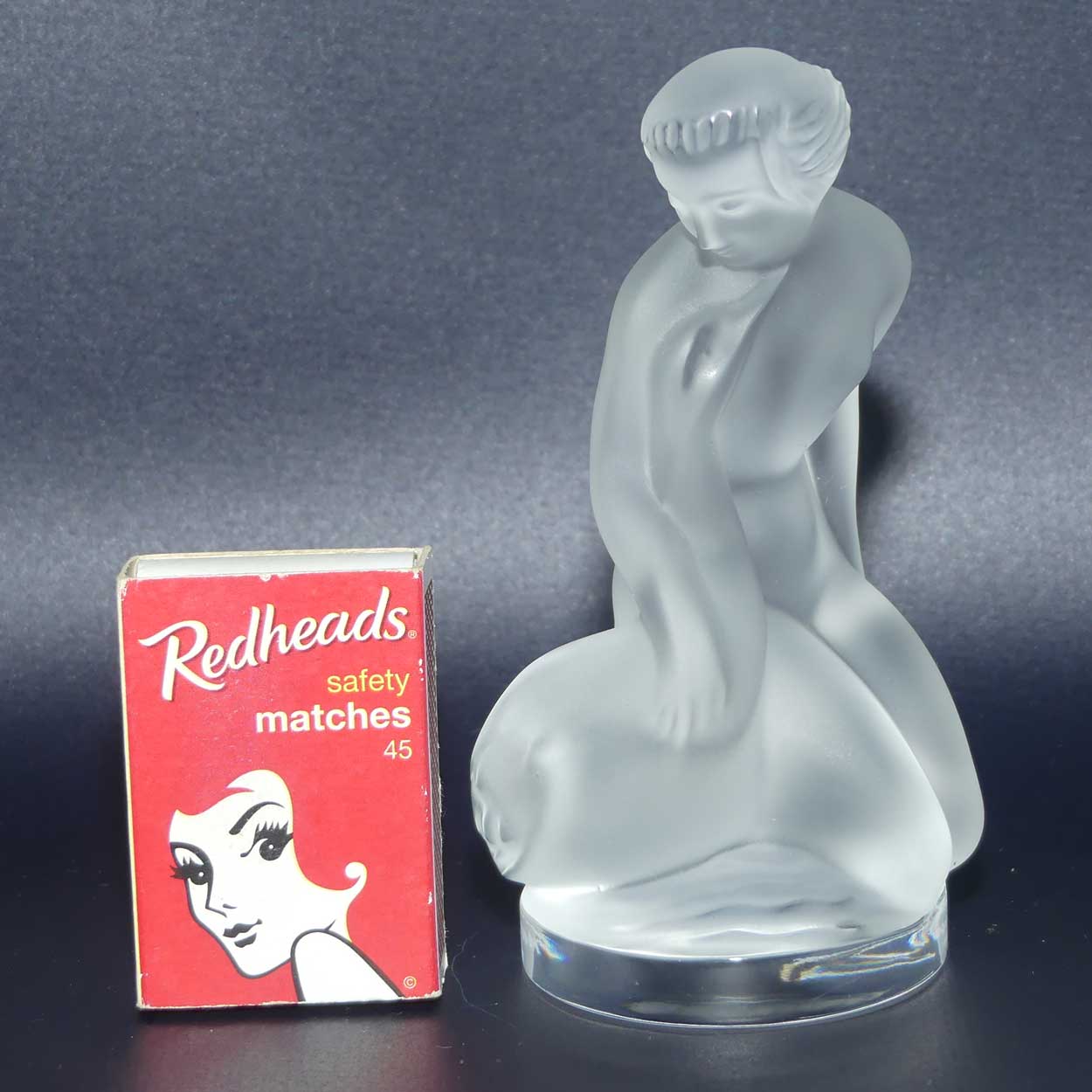 Lalique France figure Leda and the Swan | boxed