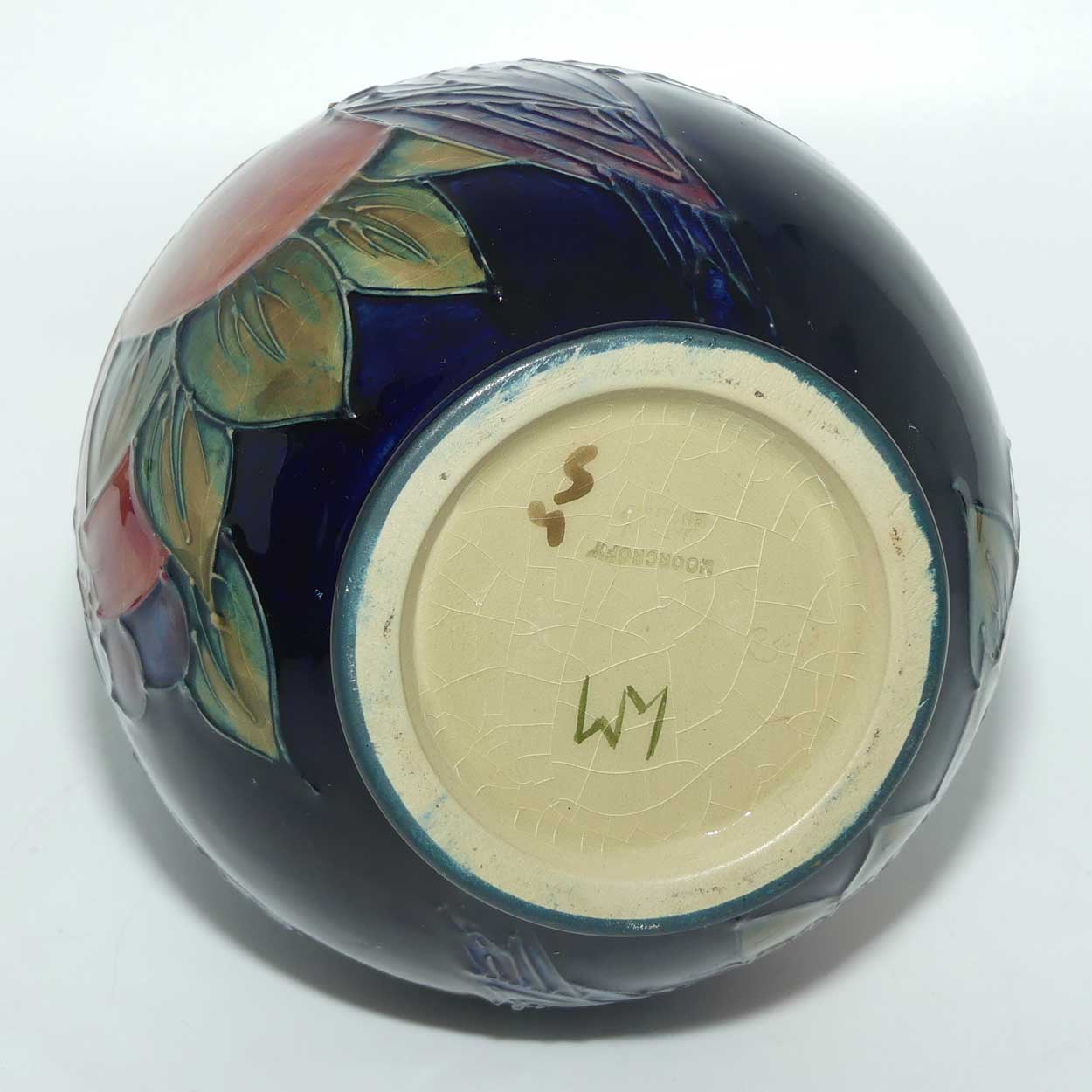 Moorcroft Finches 7/7 vase | Blue | boxed