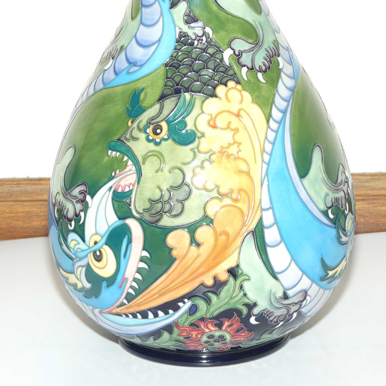Moorcroft Fire and Water vase | Prestige Double Gourd shape | LE 5/50