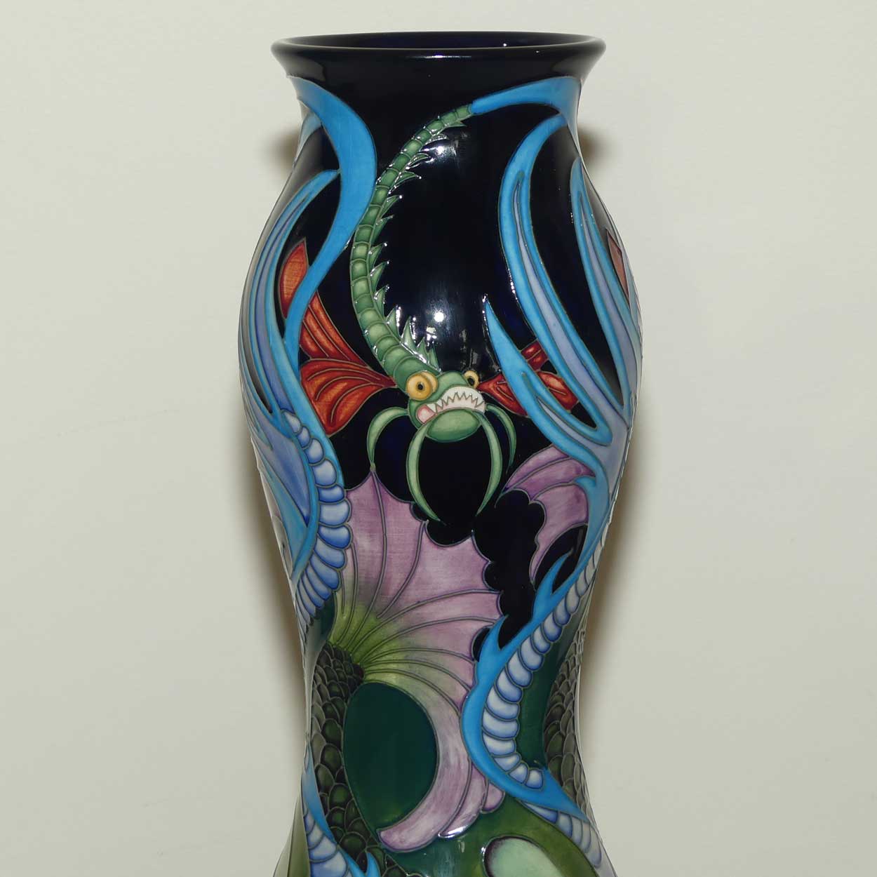 Moorcroft Fire and Water vase | Prestige Double Gourd shape | LE 5/50