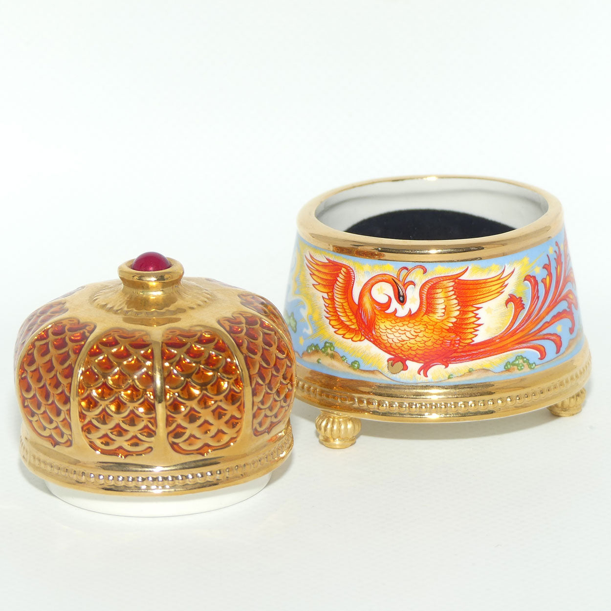 Franklin Mint | House of Faberge musical trinket box | The Firebird