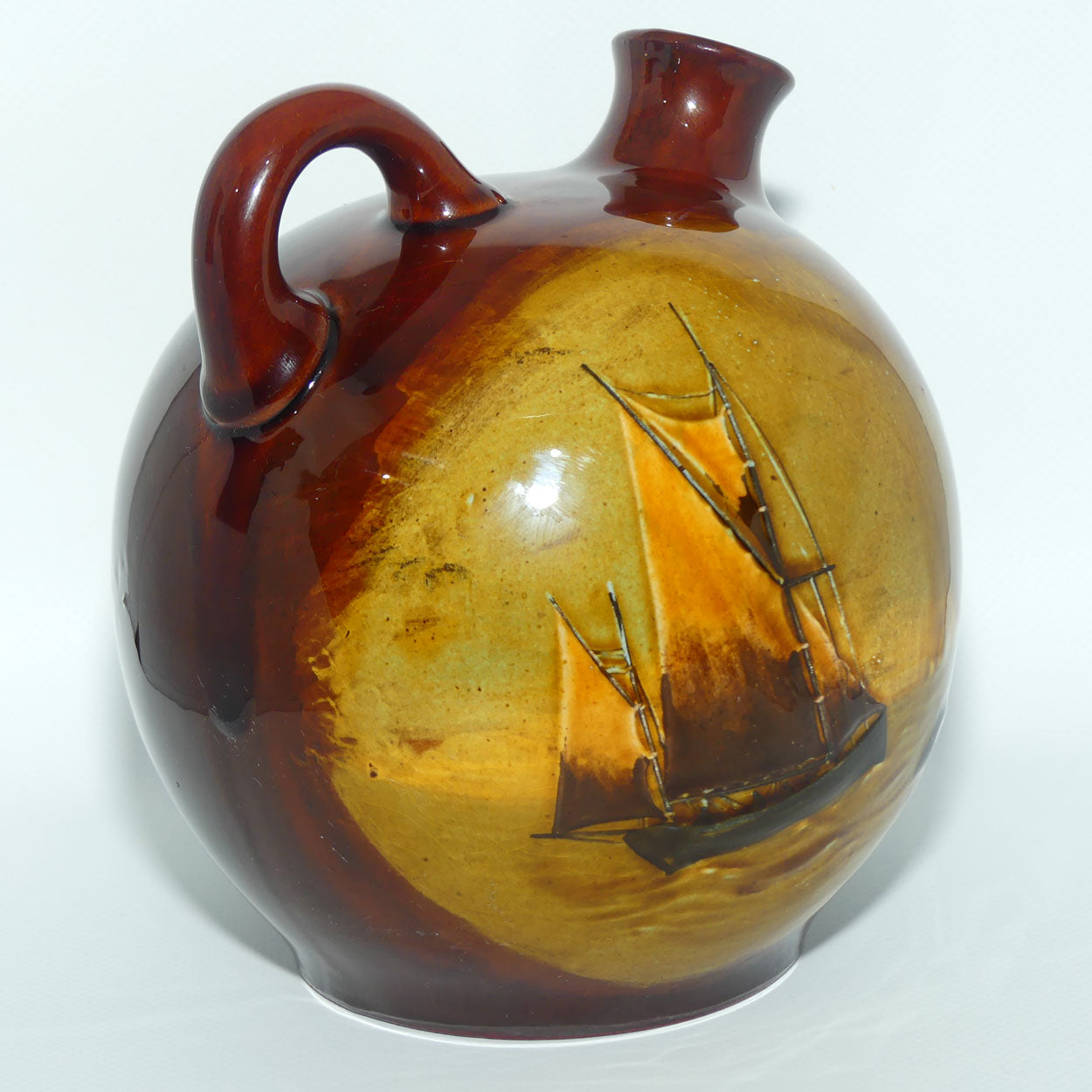 Royal Doulton Kingsware Fisherman flask