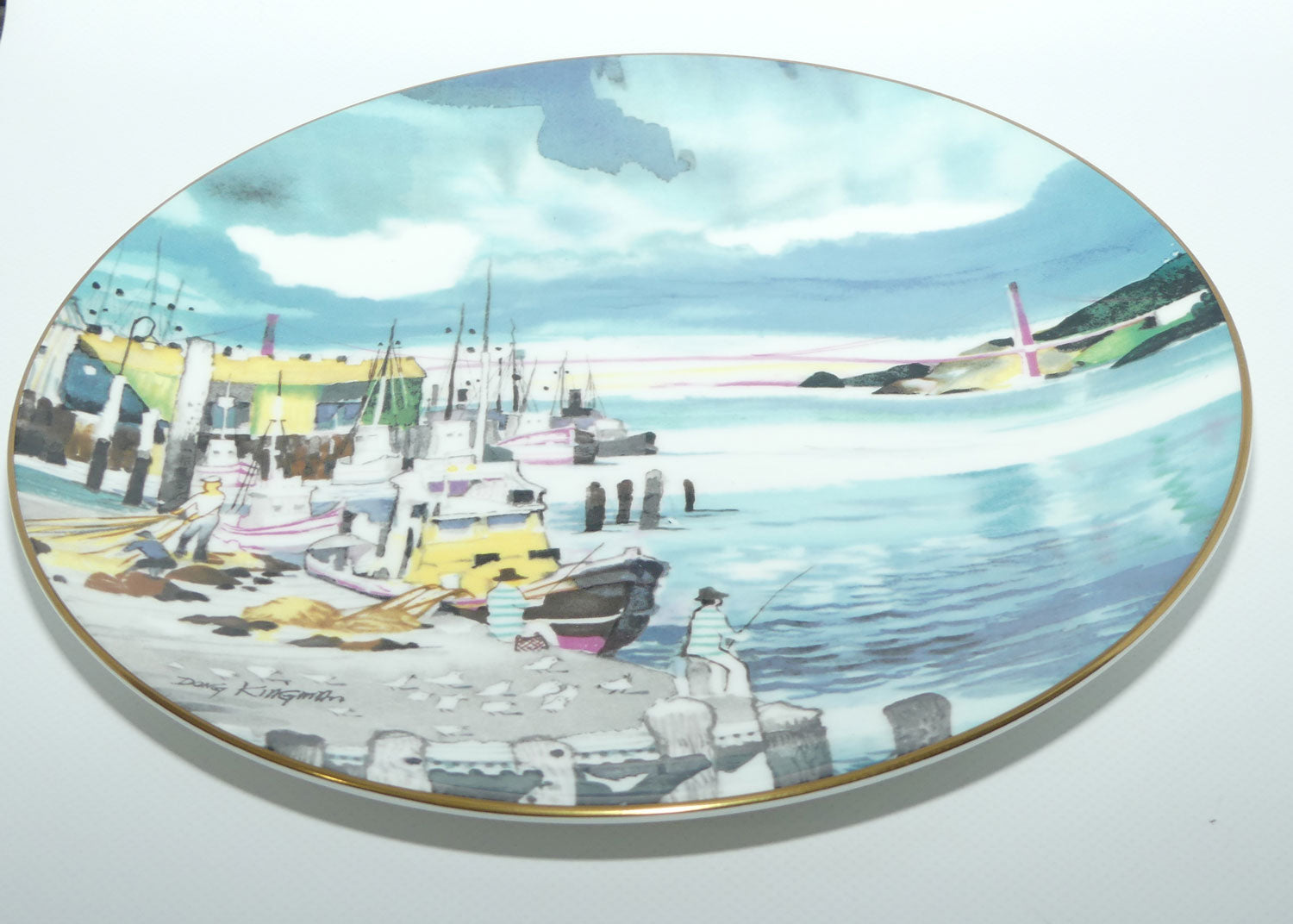 Royal Doulton Dong Kingman plate #1 | Fisherman's Wharf San Francisco