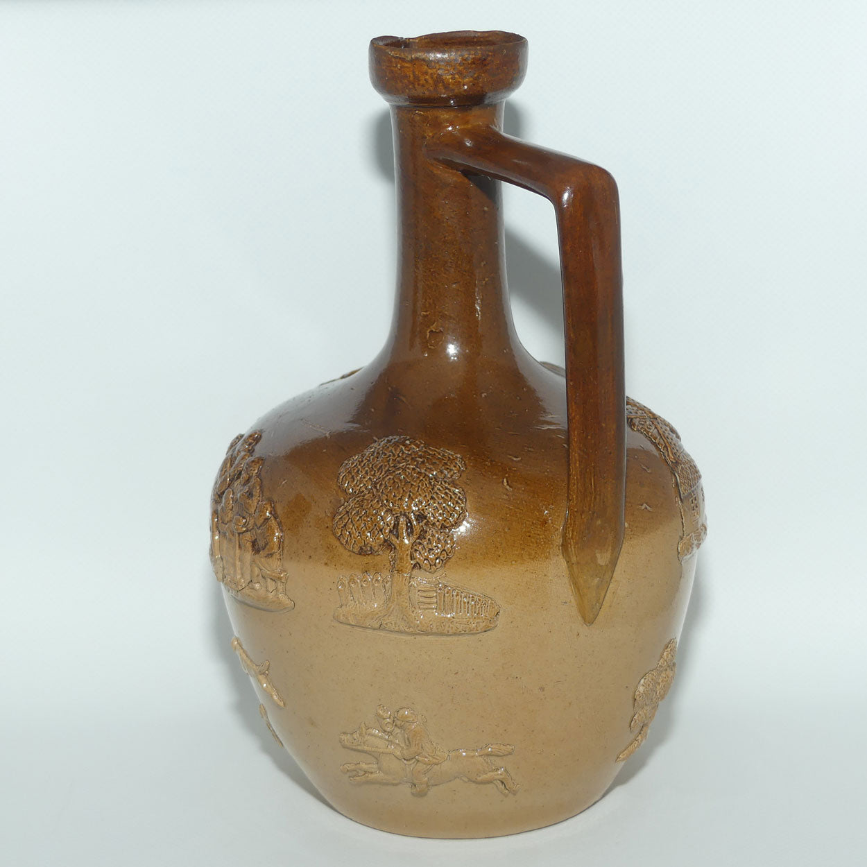 Doulton Lambeth Harvest Hunting flagon