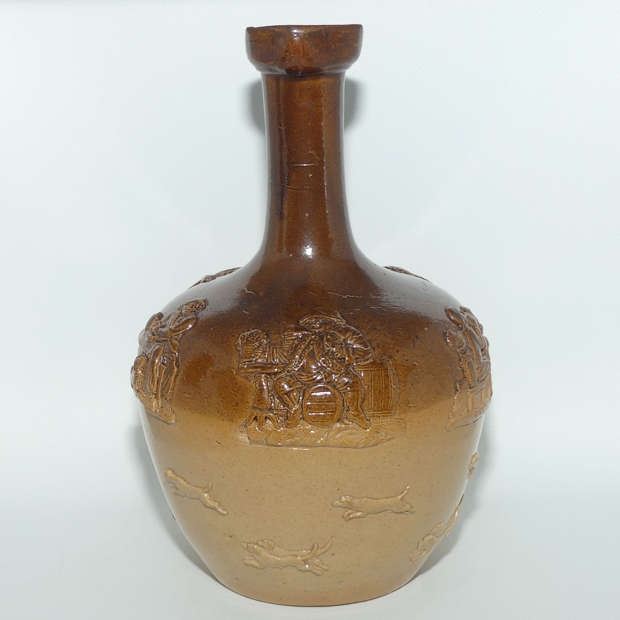 Doulton Lambeth Harvest Hunting flagon