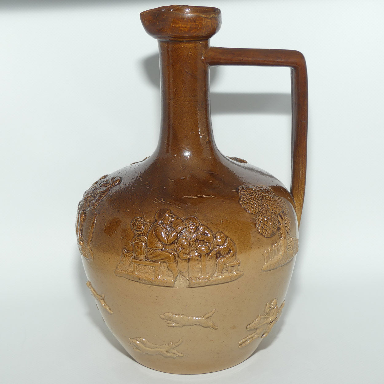 Doulton Lambeth Harvest Hunting flagon