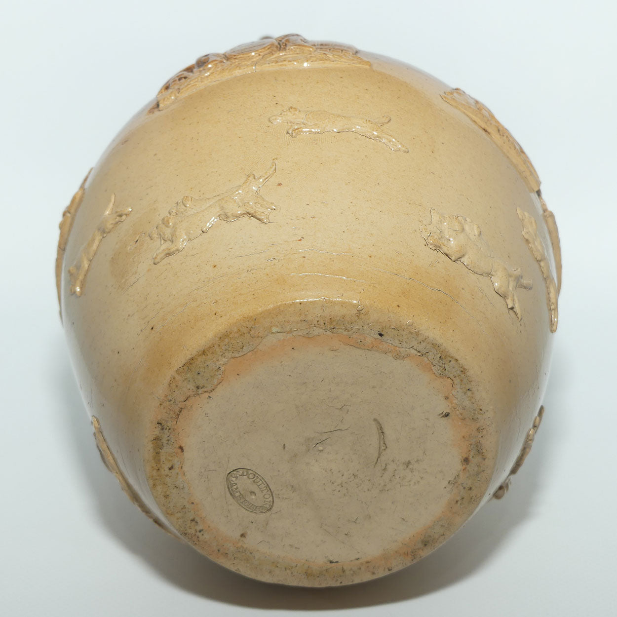 Doulton Lambeth Harvest Hunting flagon