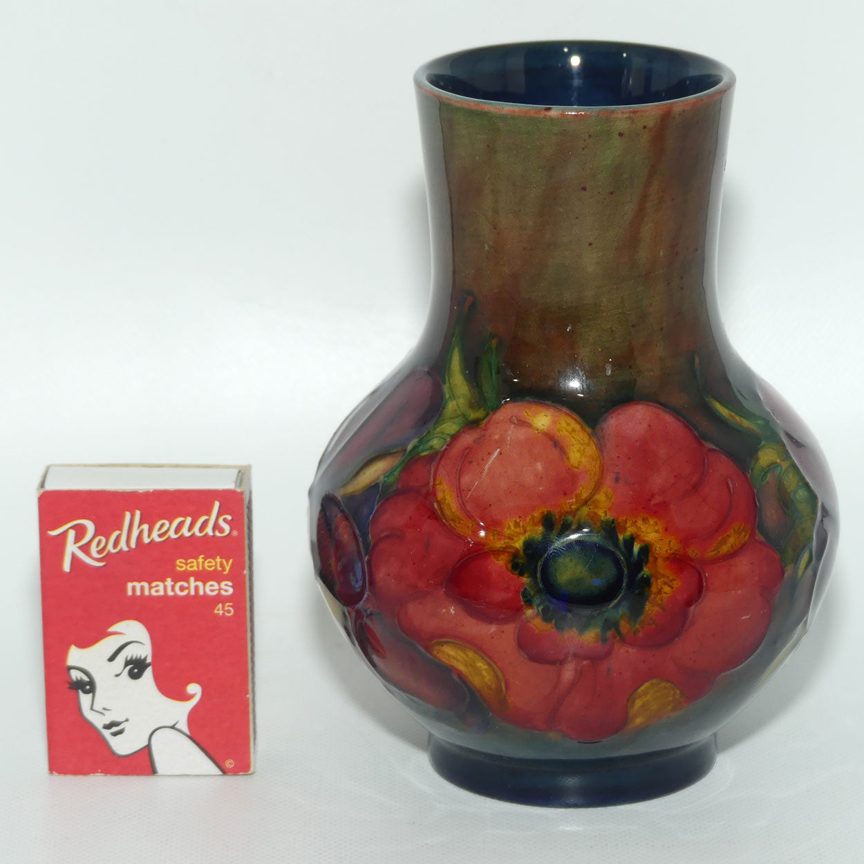 Walter Moorcroft Anemone Flambe vase | 12.5cm