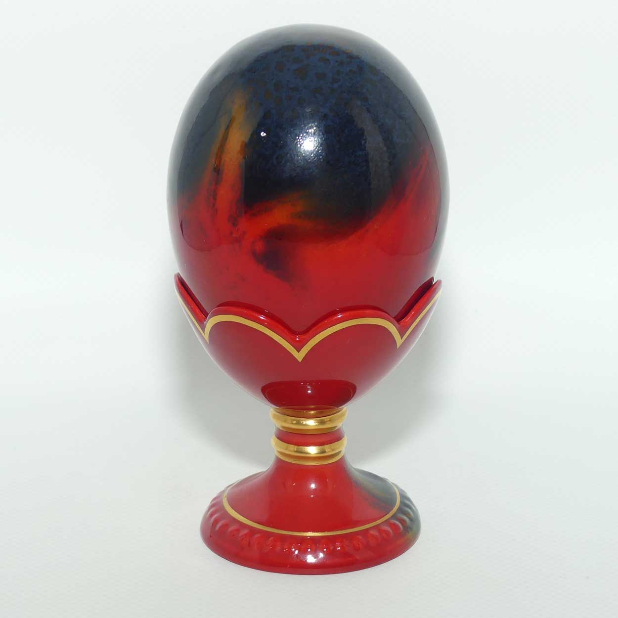 Royal Doulton Flambe Egg and Stand | LE 2502/3500