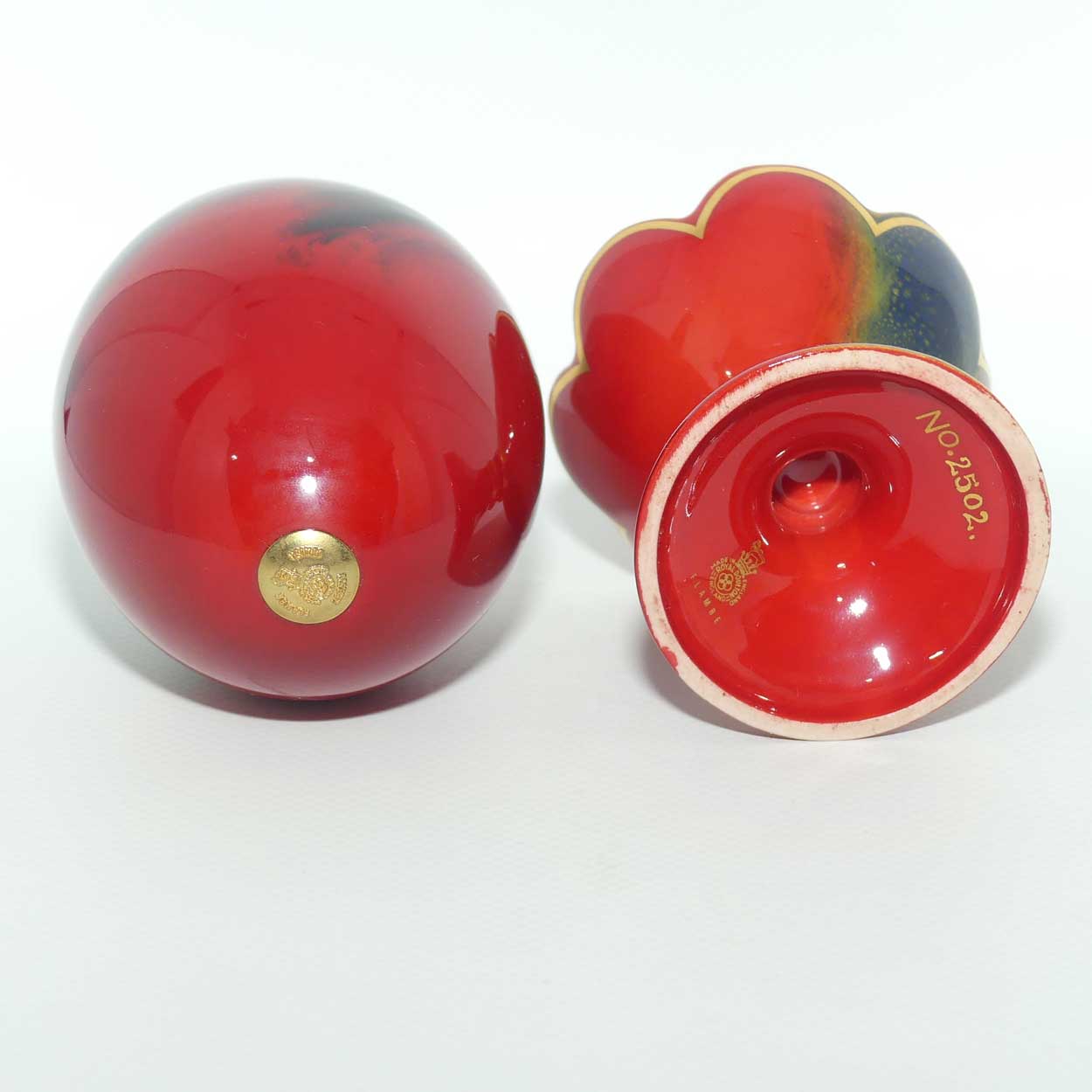 Royal Doulton Flambe Egg and Stand | LE 2502/3500