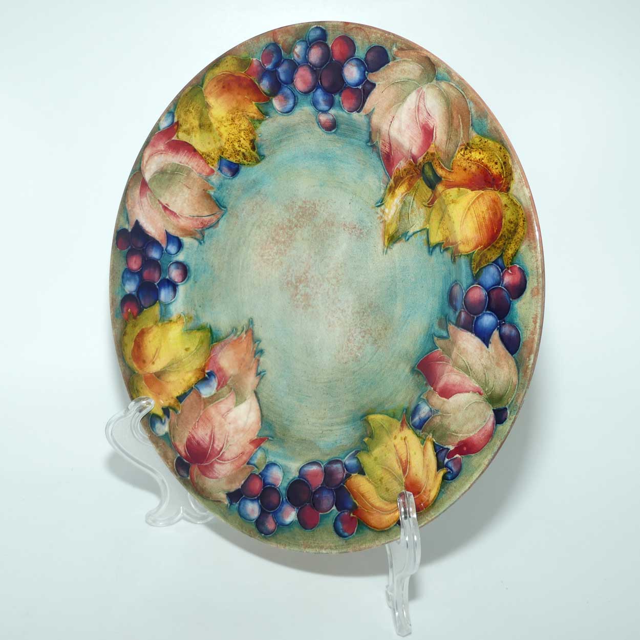 William Moorcroft Leaves and Fruit charger plate | Flambe Tints