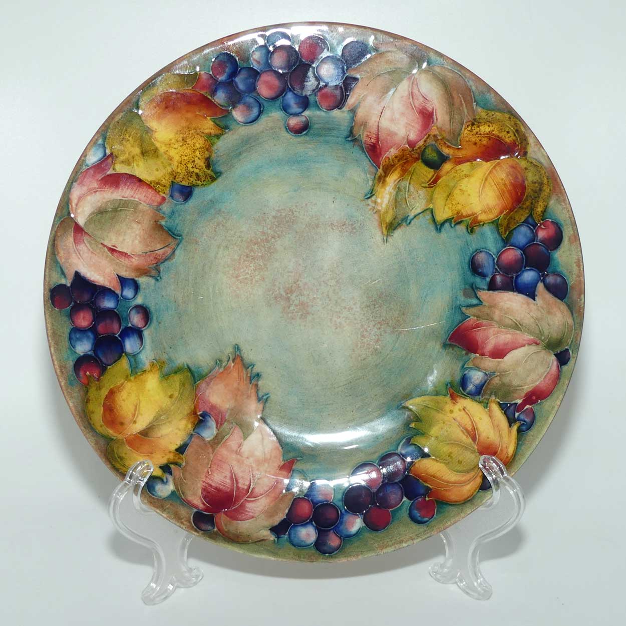 William Moorcroft Leaves and Fruit charger plate | Flambe Tints