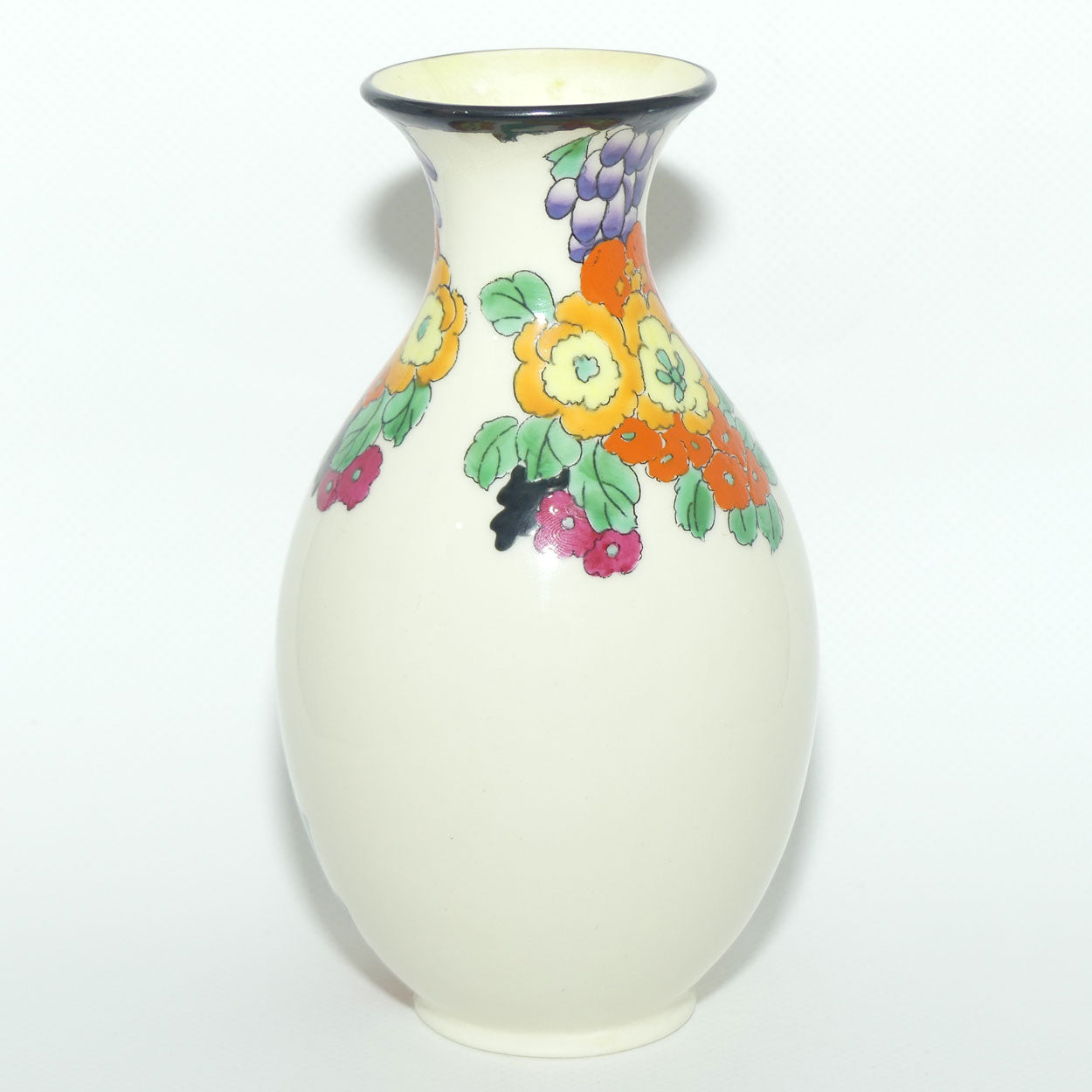 Royal Doulton hand enamelled Mandarin ware | Flamingo vase by Robert Allen | RA307