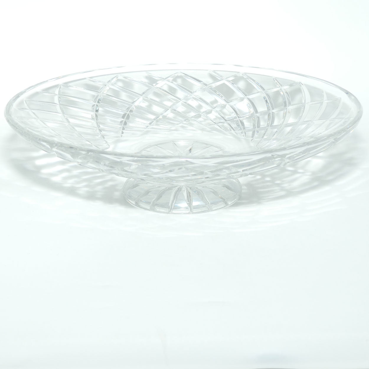 Nice quality Fancy Swirl Cut Crystal bowl | Flat shape