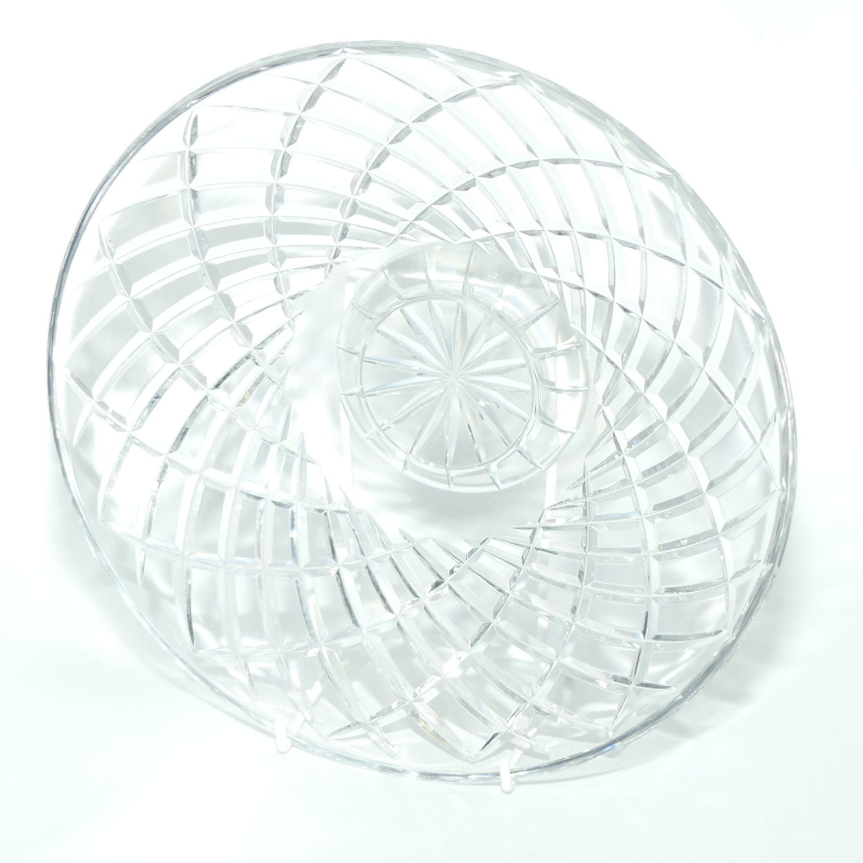 Nice quality Fancy Swirl Cut Crystal bowl | Flat shape