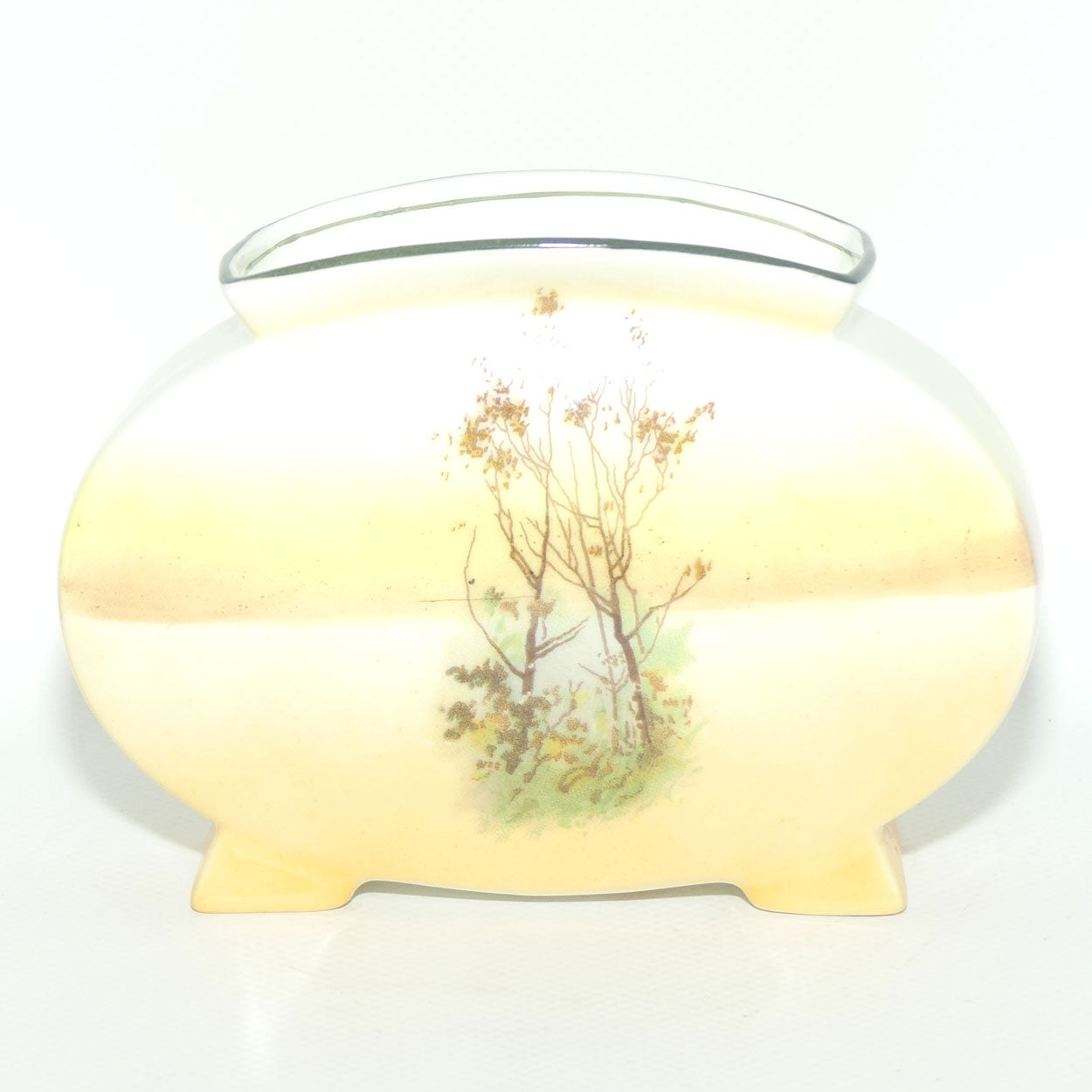 Royal Doulton Coaching Days flat oval vase E3804