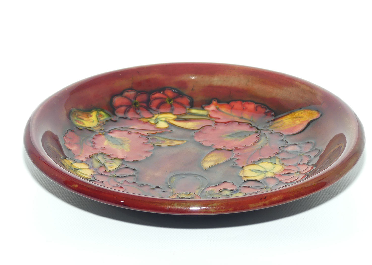 Walter Moorcroft Flambe Orchid shallow bowl (#3)