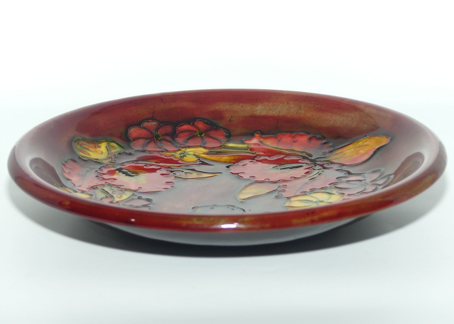Walter Moorcroft Flambe Orchid shallow bowl (#3)