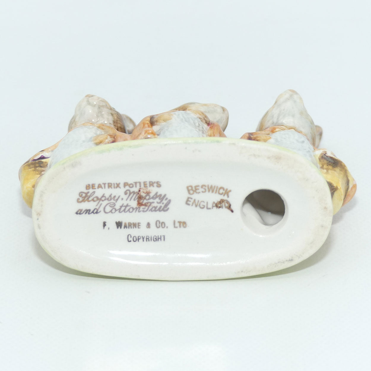 Beswick Beatrix Potter Flopsy, Mopsy and Cottontail | GOLD OVAL BP2a #2
