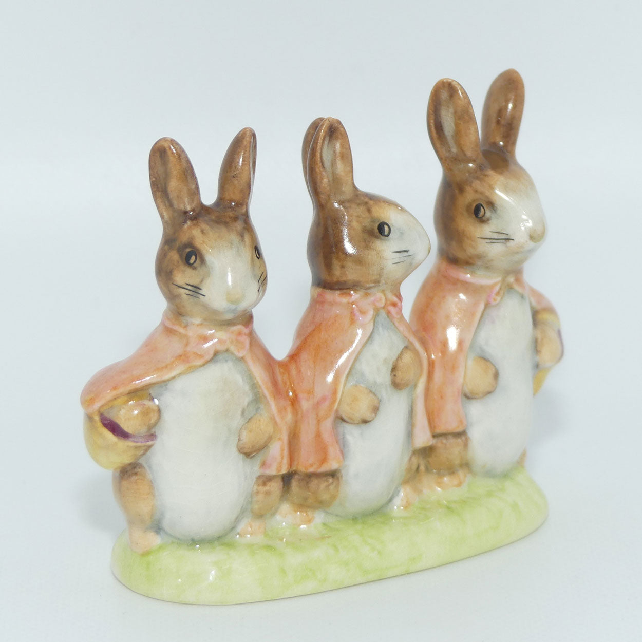 Beswick Beatrix Potter Flopsy, Mopsy and Cottontail | GOLD OVAL BP2a #1
