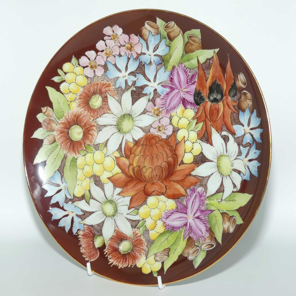 Australian China Painting | Australian Flora plate by Trixie Emery