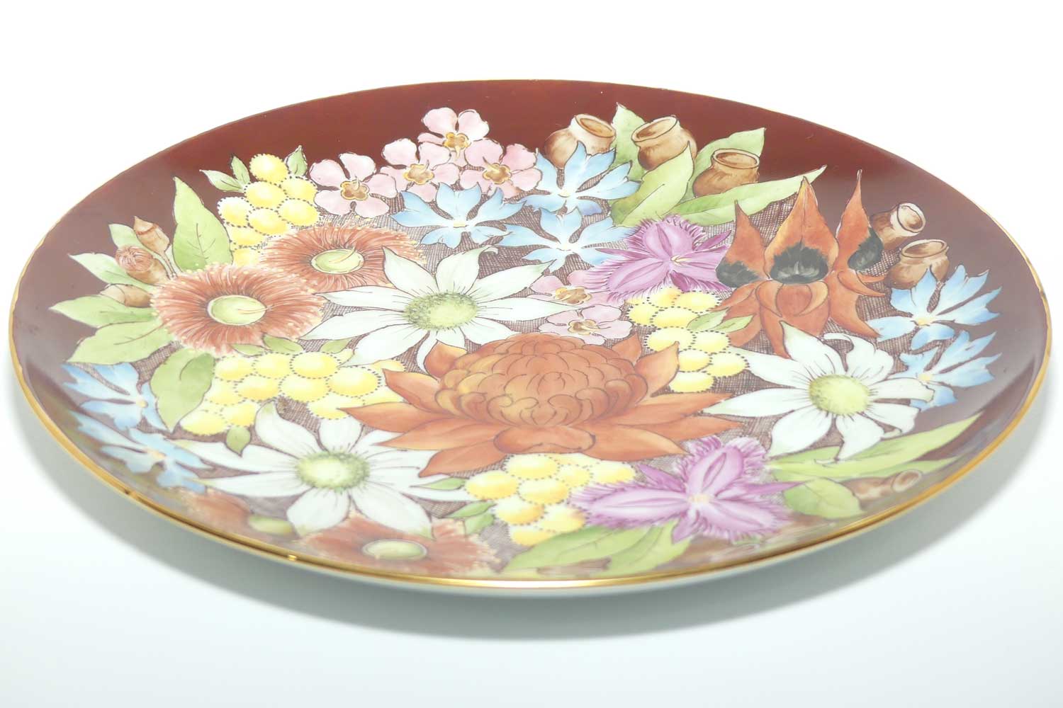 Australian China Painting | Australian Flora plate by Trixie Emery