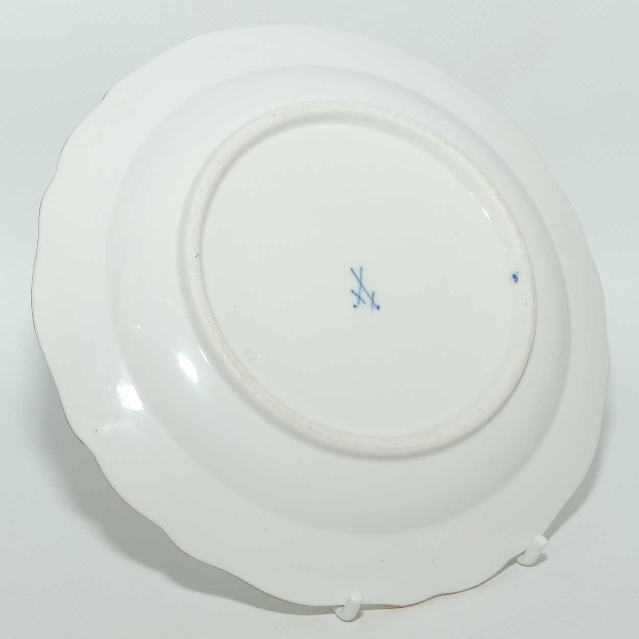 Meissen Blue Floral and Insects tea trio