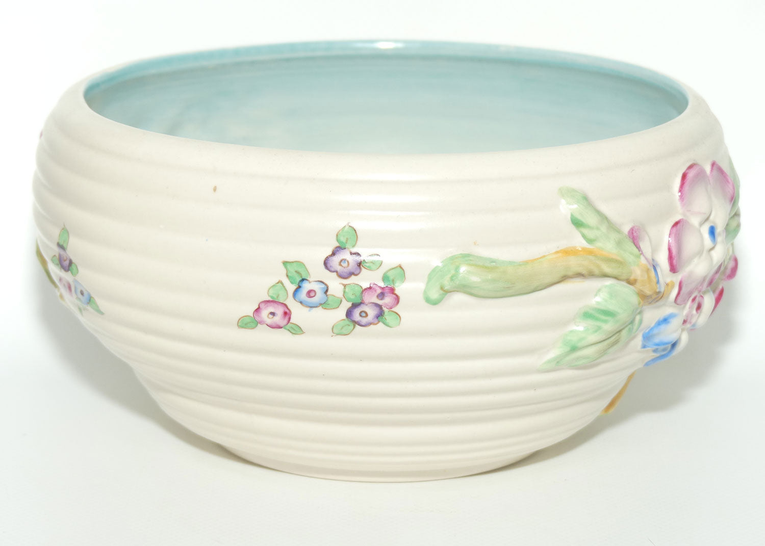 Clarice Cliff Newport Pottery large low relief My Garden bowl