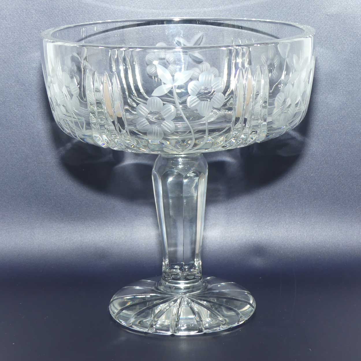 Bohemian Crystal | Floral design fruit stand or comport