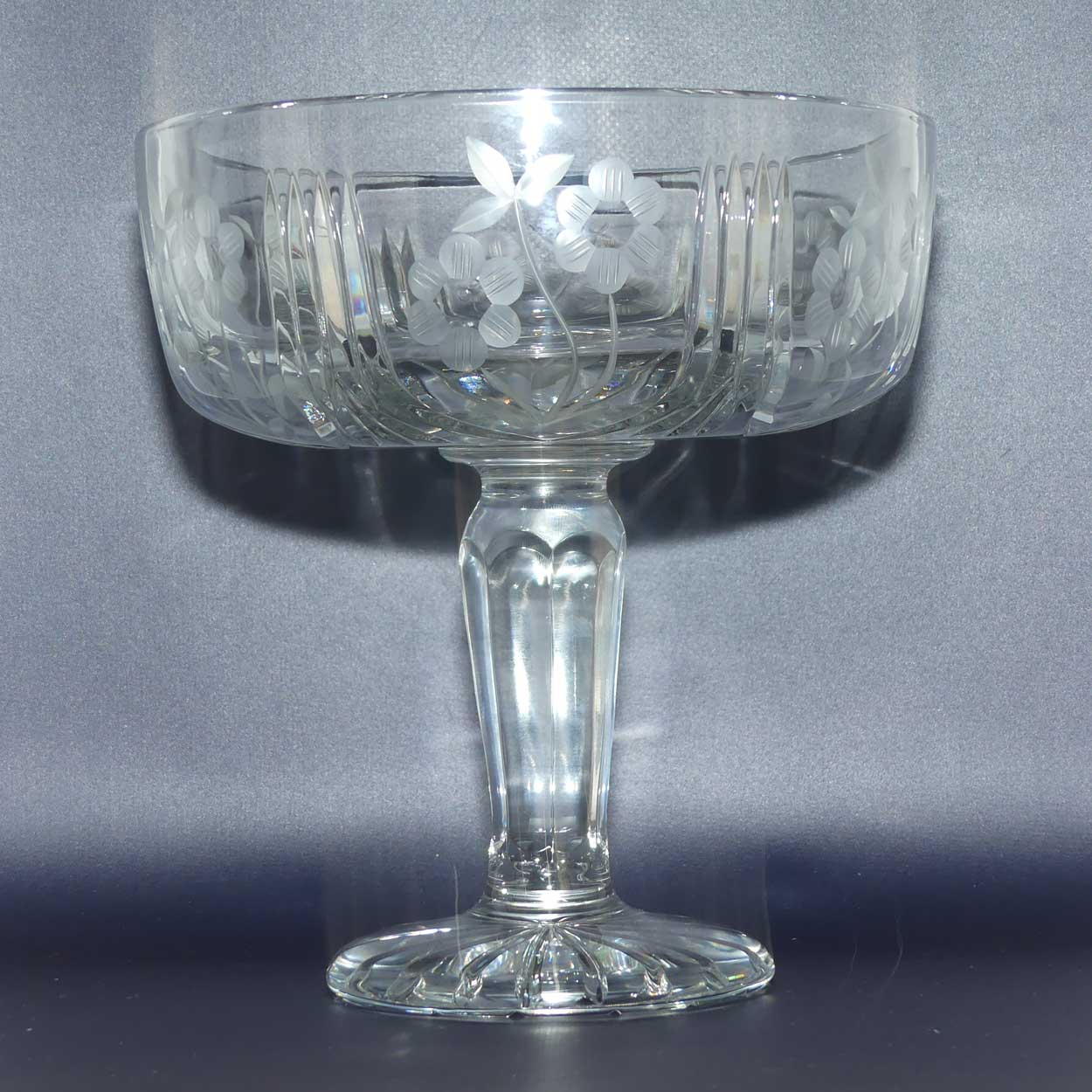 Bohemian Crystal | Floral design fruit stand or comport