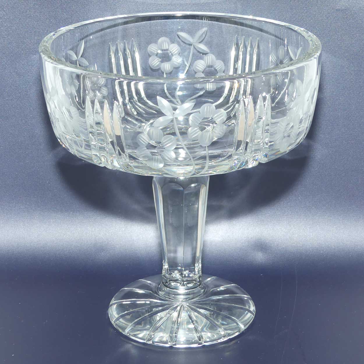 Bohemian Crystal | Floral design fruit stand or comport